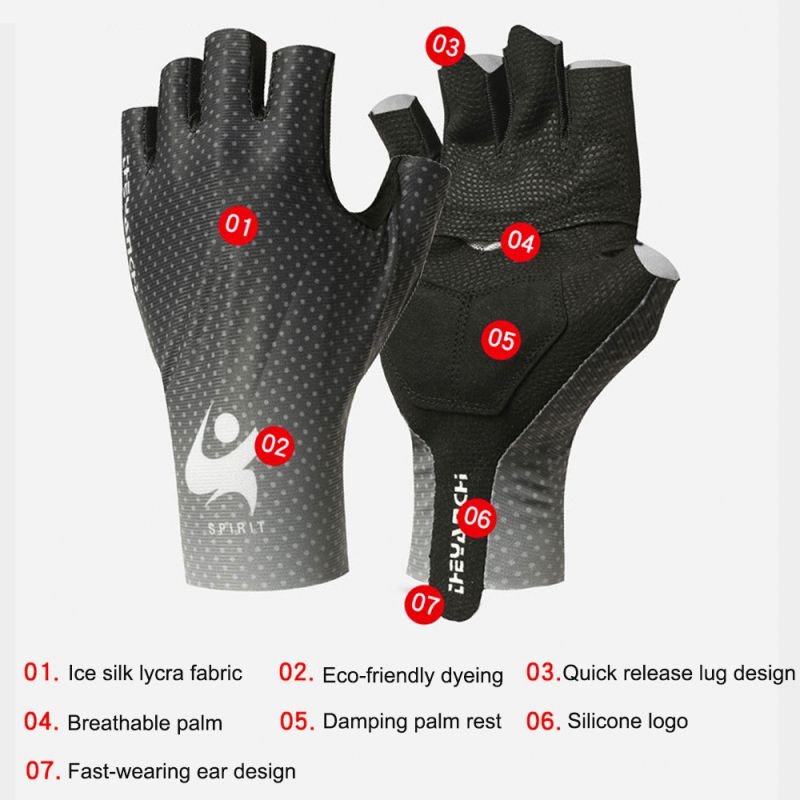 Cycling Half-Finger Gloves Men Anti-Slip Bicycle Gloves