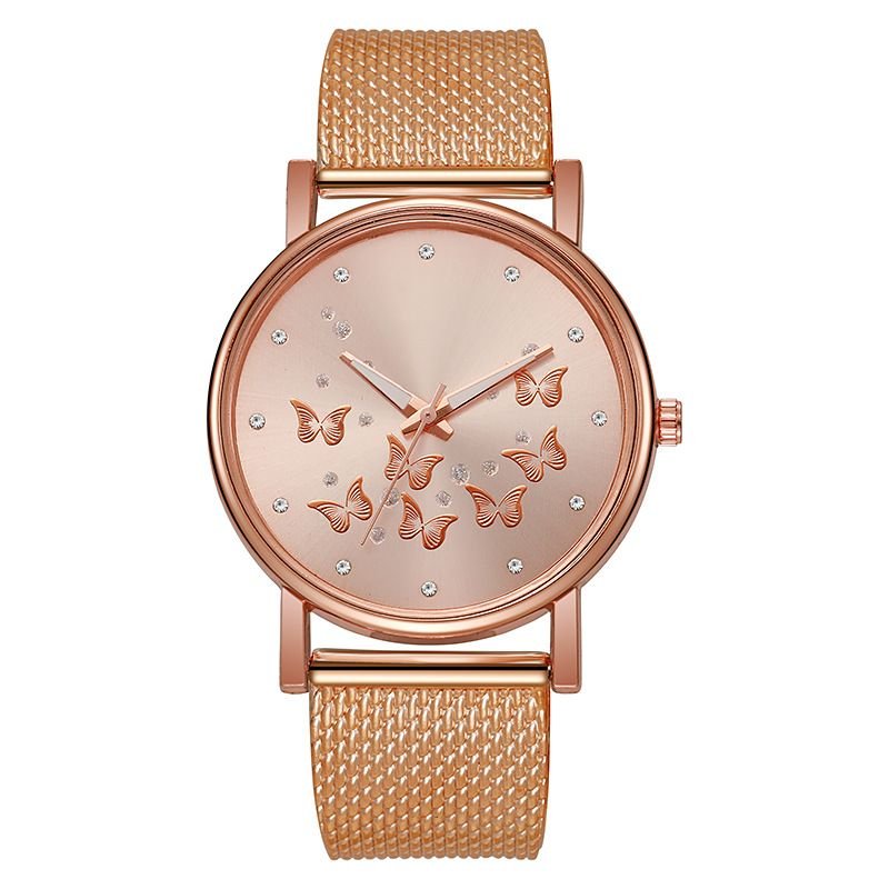 Multicolor Casual Fashion Butterfly Womoen Metal Watch