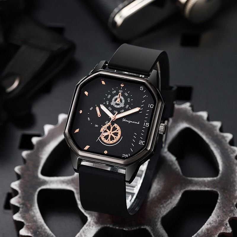 Men Fashion Large Dial Waterproof Casual Quartz Watch