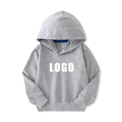 Custom Logo Children Kids Casual Solid Color Hoodie