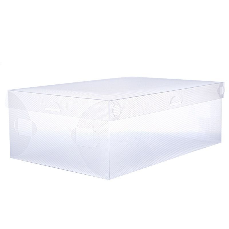 Folding Storage Shoe Box Flip-Type Packaging Transparent Plastic Shoe Box